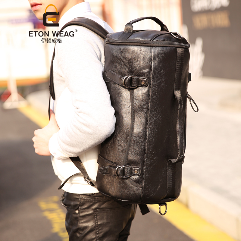 韓版新款男士雙肩包潮流籃球包單肩斜跨包時尚休閑大容量手提包